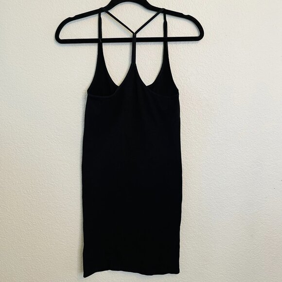 Free People Dresses & Skirts - Intimately FP Black Ribbed Stretchy Stappy Bodycon Mini Dress | M/L